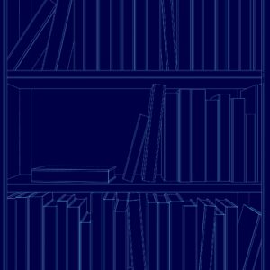 Cover art for “The Midnight Library Club” — modern, bookish illustration in deep blues.